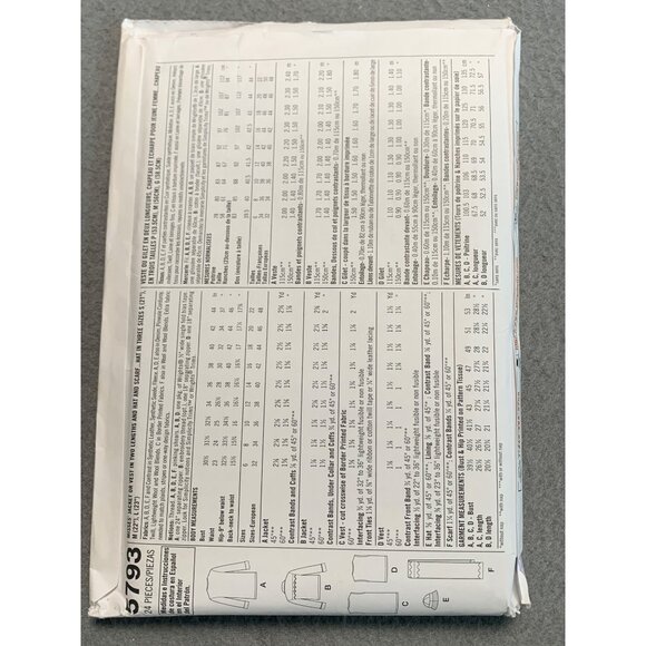 Simplicity 5793 Sewing Pattern Women’s Jacket Vest & Hat Sizes 6 8 10 12 - Picture 2 of 2